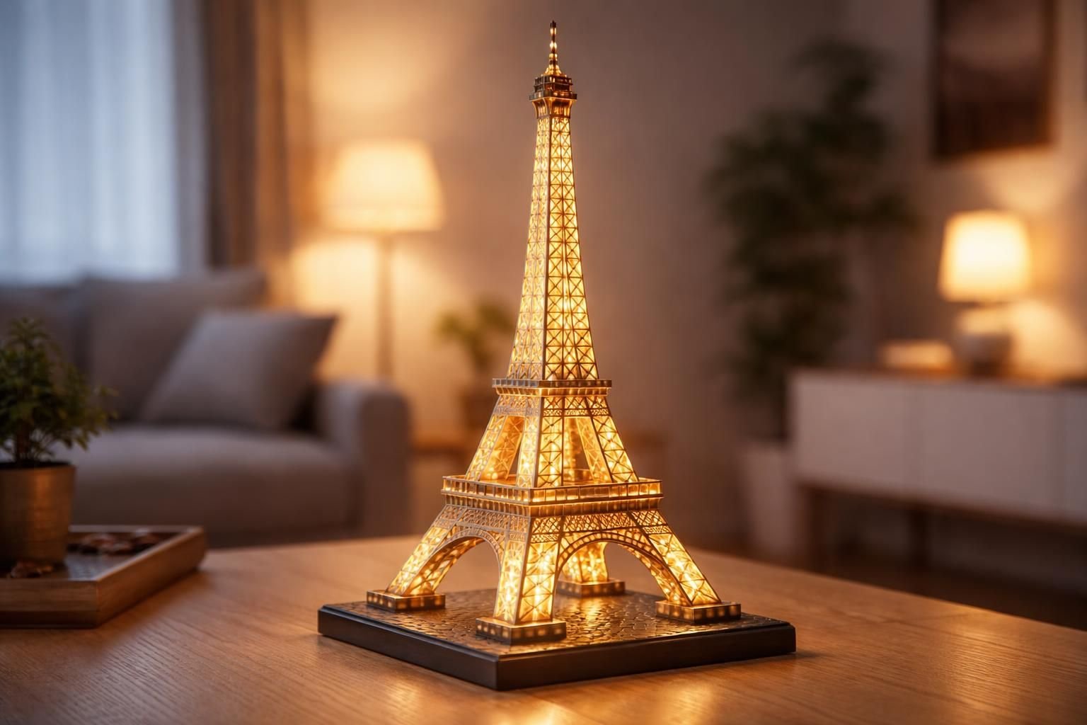 découvrez notre puzzle 3d lumineux de la tour eiffel, une décoration élégante qui apporte une touche d’éclat unique à votre intérieur.